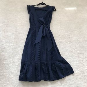 J Crew Wrap Dress, Navy, Size 4